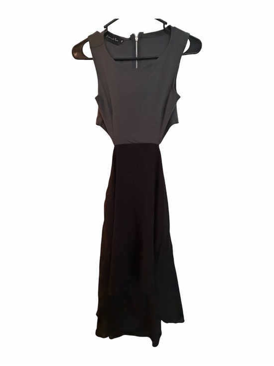 Savannah Dresses & Skirts - Savannah Two-Tone Gray Top and Black Maxi Dress